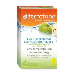 Ferrotone jabolko z vitaminom C, tekočina (14 x 25 ml)