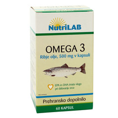 Nutrilab Omega 3 500 mg, 60 kapsul