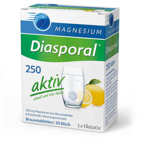 Magnesium-Diasporal 250 Aktiv, šumeče tablete (20 tablet)