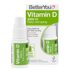 BetterYou DLux 3000 vitamin D3, pršilo (15 ml)