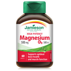 Jamieson Magnezij 500 mg + Vitamin D3 I.E., tablete (60 tablet)
