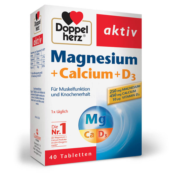 Doppelherz Aktiv Magnezij + Kalcij + D3, tablete (40 tablet)