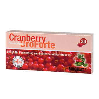 Biogelat Cranberry UroForte, filmsko obložene tablete (30 tablet)