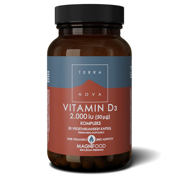 Terranova Vitamin D3 2000iu kompleks, kapsule (50 kapsul)