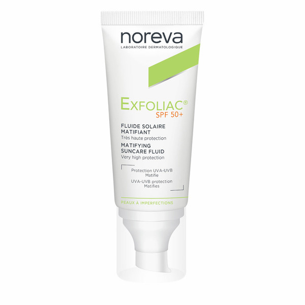 Exfoliac Noreva, Mat zaščitni fluid za obraz - ZF 50+ (40 ml)