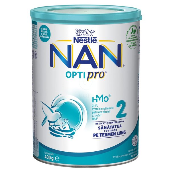 NAN Optipro 2, nadaljevalno mleko za dojenčke in majhne otroke - 400 g