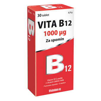 Vitamin B12 1000 μg, žvečljive tablete