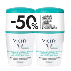 Vichy antitranspirant 48h, roll-on - paket (2 x 50 ml)