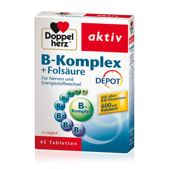 Doppelherz Aktiv B-kompleks + folna kislina, tablete