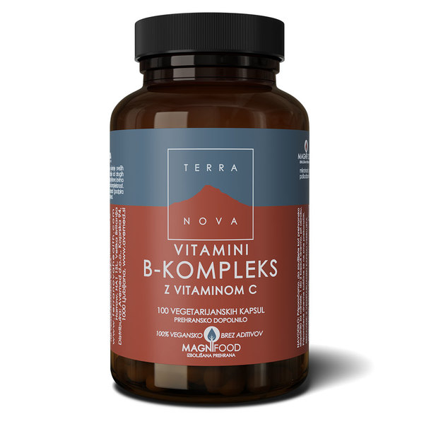 Terranova Vitamini B-kompleks z vitaminom C, 100 kapsul