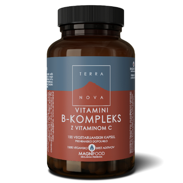 Terranova Vitamini B-kompleks z vitaminom C, 100 kapsul