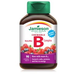 Jamieson B kompleks, bonboni z okusom naravnih gozdnih sadežev (90 bonbonov)