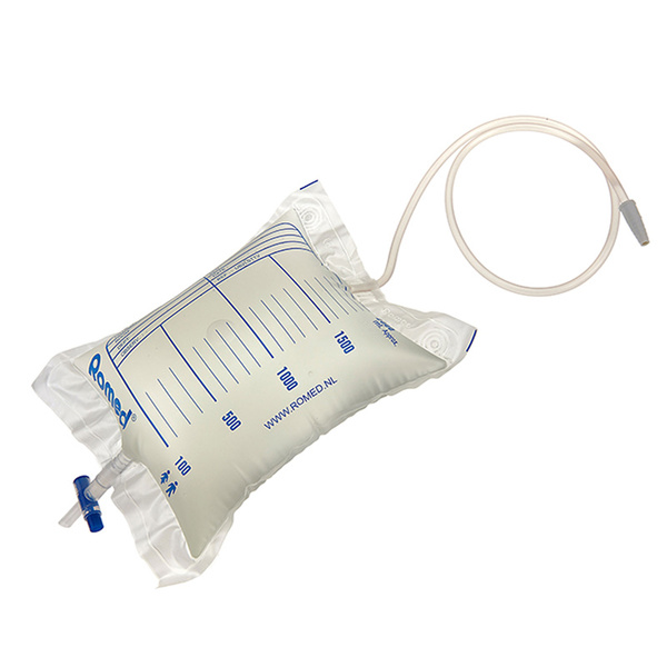 Romed, sterilna urinska vrečka z izpustom in T-izpustom- 2 l