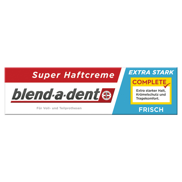 Blend-a-dent, pričvrstilna krema za zobne proteze - meta