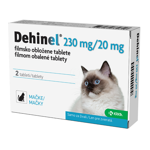 Dehinel 230 mg/20 mg, filmsko obložene tablete za mačke