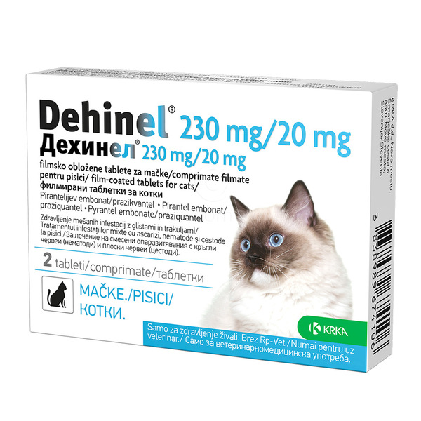 Dehinel 230 mg/20 mg, filmsko obložene tablete za mačke