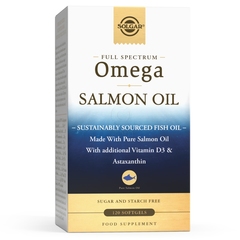 Solgar Full Spectrum Omega Salmon Oil, mehke kapsule (120 kapsul)