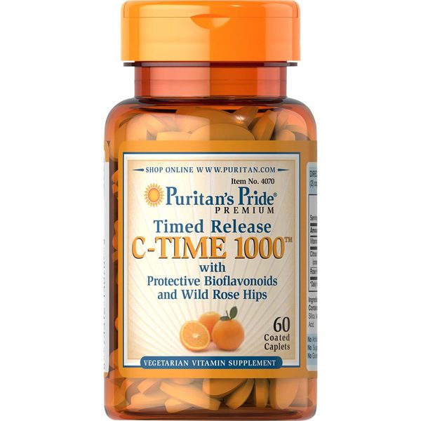  Puritan's Pride Vitamin C 1000 mg Time, tablete s podaljšanim sproščanjem (60 tablet)