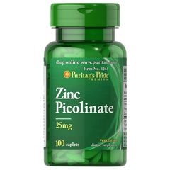 Puritan's Pride Cinkov pikolinat 25 mg, 100 tablet