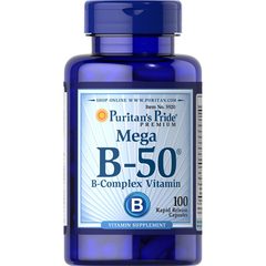 Puritan's Pride Mega Vitamin B-50 Kompleks 50 mg, kapsule (100 kapsul)