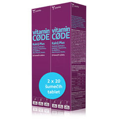 Yasenka Vitamin Code Kalcij Plus, - paket (2 x 20 šumečih tablet)