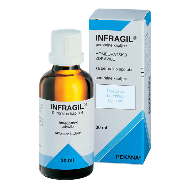 Infragil Pekana - Homeopatsko zdravilo, peroralne kapljice v raztopini (30 ml)