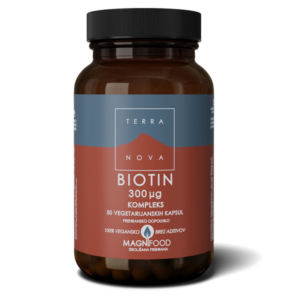 Terranova Biotin 300 μg kompleks, 50 kapsul