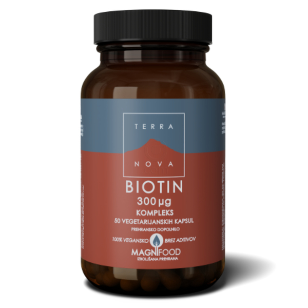 Terranova Biotin 300 μg kompleks, 50 kapsul