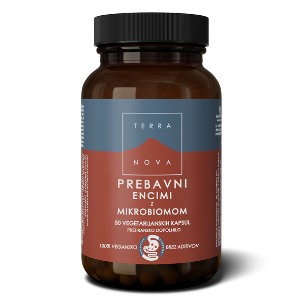 Terranova prebavni encimi z mikrobiomom kompleks, kapsule (50 kapsul)