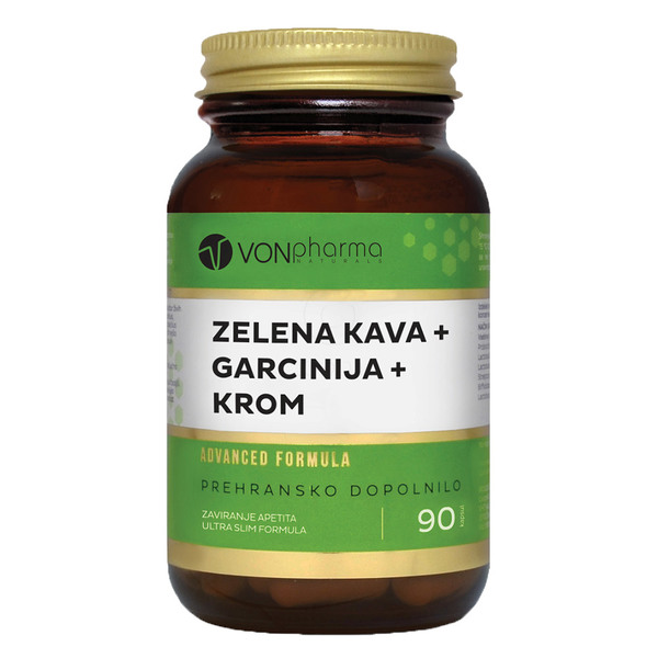 Zelena Kava + Garcinija + Krom VONpharma, kapsule (90 kapsul)
