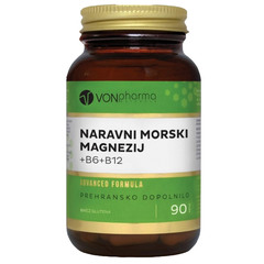 VONpharma Naravni morski Magnezij + B6 + B12, kapsule (90 kapsul)