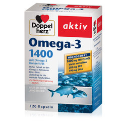Doppelherz Aktiv Omega-3 1400 mg, kapsule (120 kapsul)