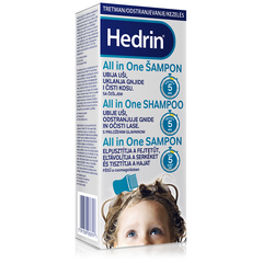 Hedrin All in One, šampon za odstranjevanje uši in gnid (200 ml + glavnik)