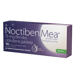Noctiben Mea 15 mg Krka, filmsko obložene tablete (10 tablet)