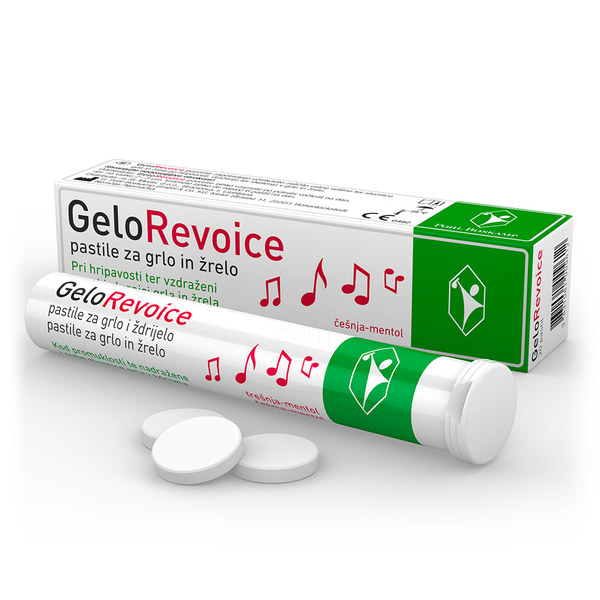 GeloRevoice, pastile za grlo češnja/mentol (20 pastil)