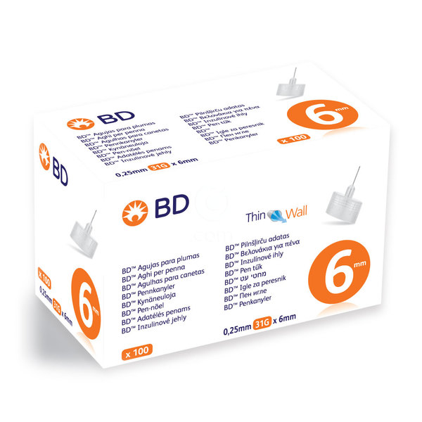 BD MicroFine 6 mm - G31, igle (100 igel)