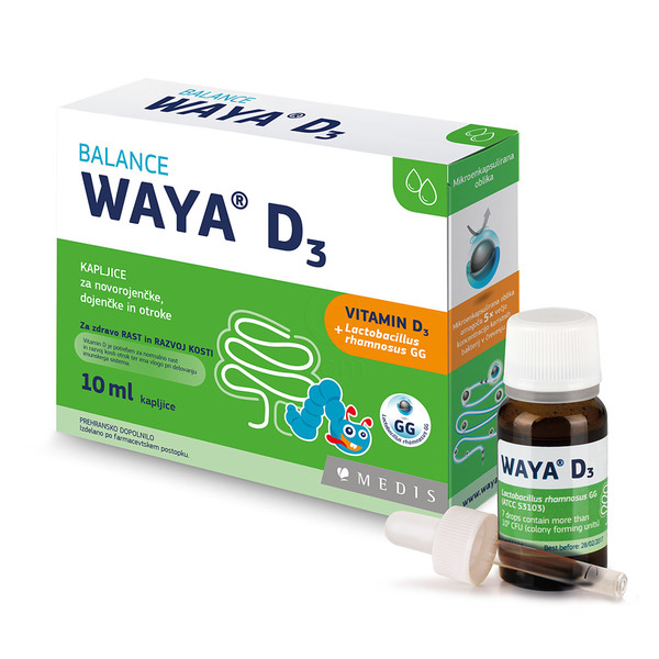 WAYA Balance D3, kapljice za novorojenčke, dojenčke in otroke (10 ml)