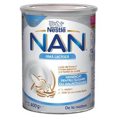 NAN brez laktoze, za dietetsko uravnavanje laktozne intolerance in driske pri dojenčkih - od rojstva dalje (400 g)