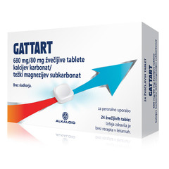 Gattart 680mg/80 mg, žvečljive tablete (24 tablet)