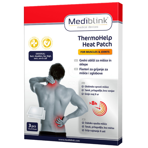 Mediblink ThermoHelp, grelni obliž - 13 x 9,5 cm (3 obliži)