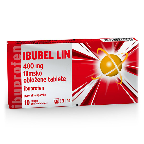 Ibubel Lin 400 mg, filmsko obložene tablete (10 tablet) 