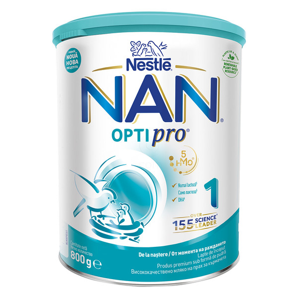 NAN Optipro 1, začetno mleko za dojenčke od rojstva dalje (800 g)