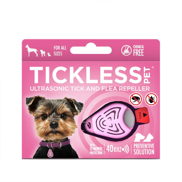  Tickless Pet, ultrazvočni odganjalec klopov in bolh za mačke in pse (roza)