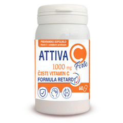 Attiva Vitamin C Forte 1000 mg, tablete s podaljšanim sproščanjem (60 tablet)