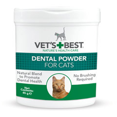 Vet'S Best Dental Powder, odstranjevalec zobnega kamna in oblog za mačke (45 g)