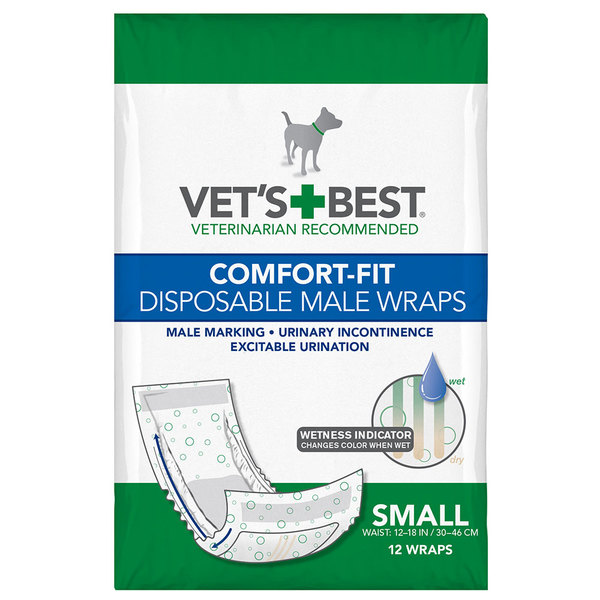 Vet's Best Comfort Fit, plenice za samce - S (12 plenic)