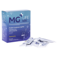 Mg Life 400, prašek za pripravo napitka z okusom pomaranče - vrečke (20 vrečk)