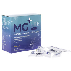 Mg Life 400, prašek za pripravo napitka z okusom pomaranče - vrečke (50 vrečk)
