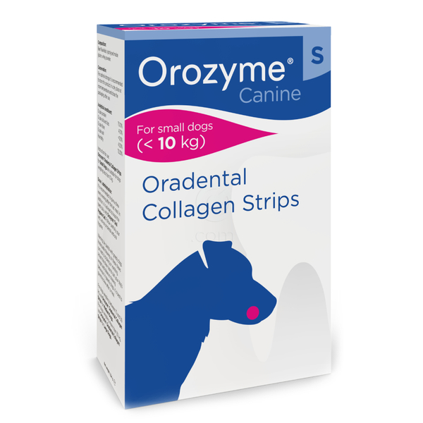 Orozyme Canine S, encimski kolagenski trakovi za žvečenje za majhne pse do 10 kg (224 g)