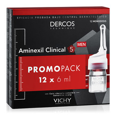 Vichy Dercos Aminexil Clinical 5, ampule proti izpadanju las za moške (12 x 6 ml)